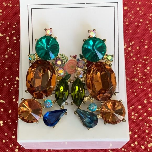 Crystal rhinestone earrings - Picture 1 of 5